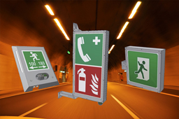 Tunnel Emergency signs